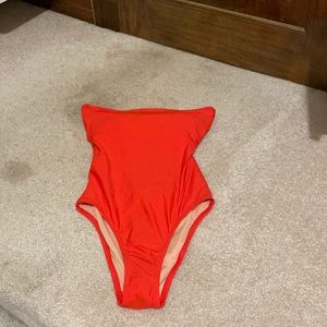JCrew strapless red one piece Bathingsuit